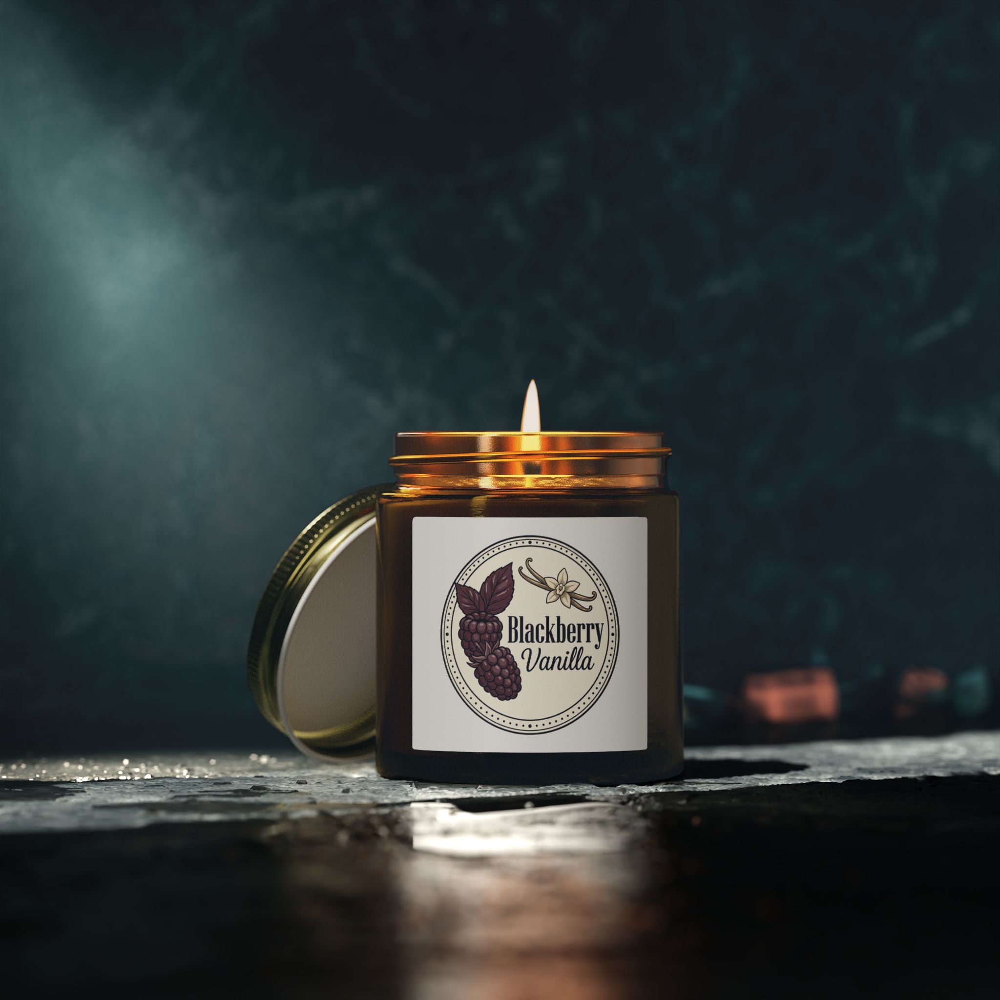 Blackberry Vanilla Scented Candle — Coconut Apricot Wax (4oz & 9oz)