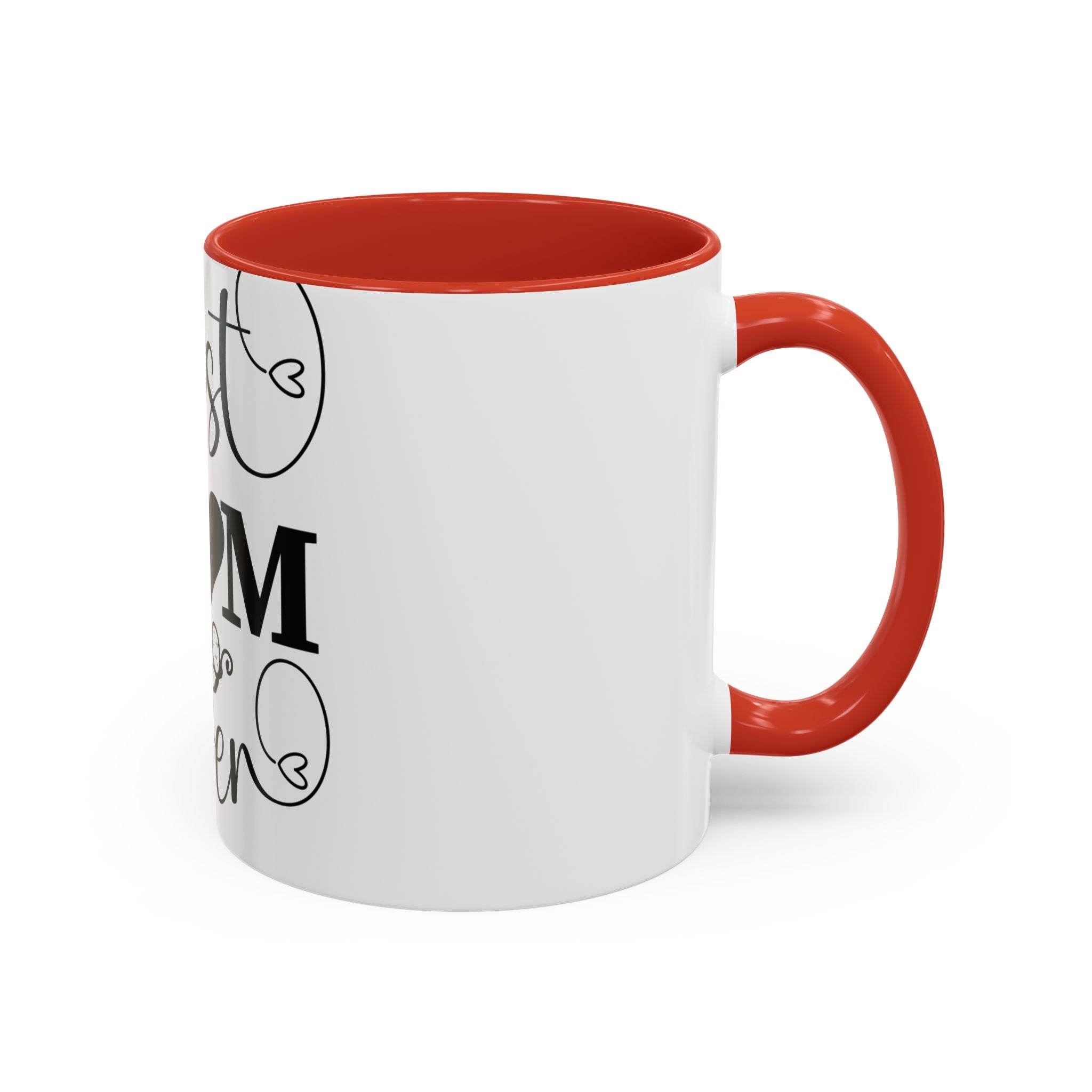 Best Mom Ever Accent Coffee Mug – Mother’s Day Gift, Black Heart Design (11/15oz)
