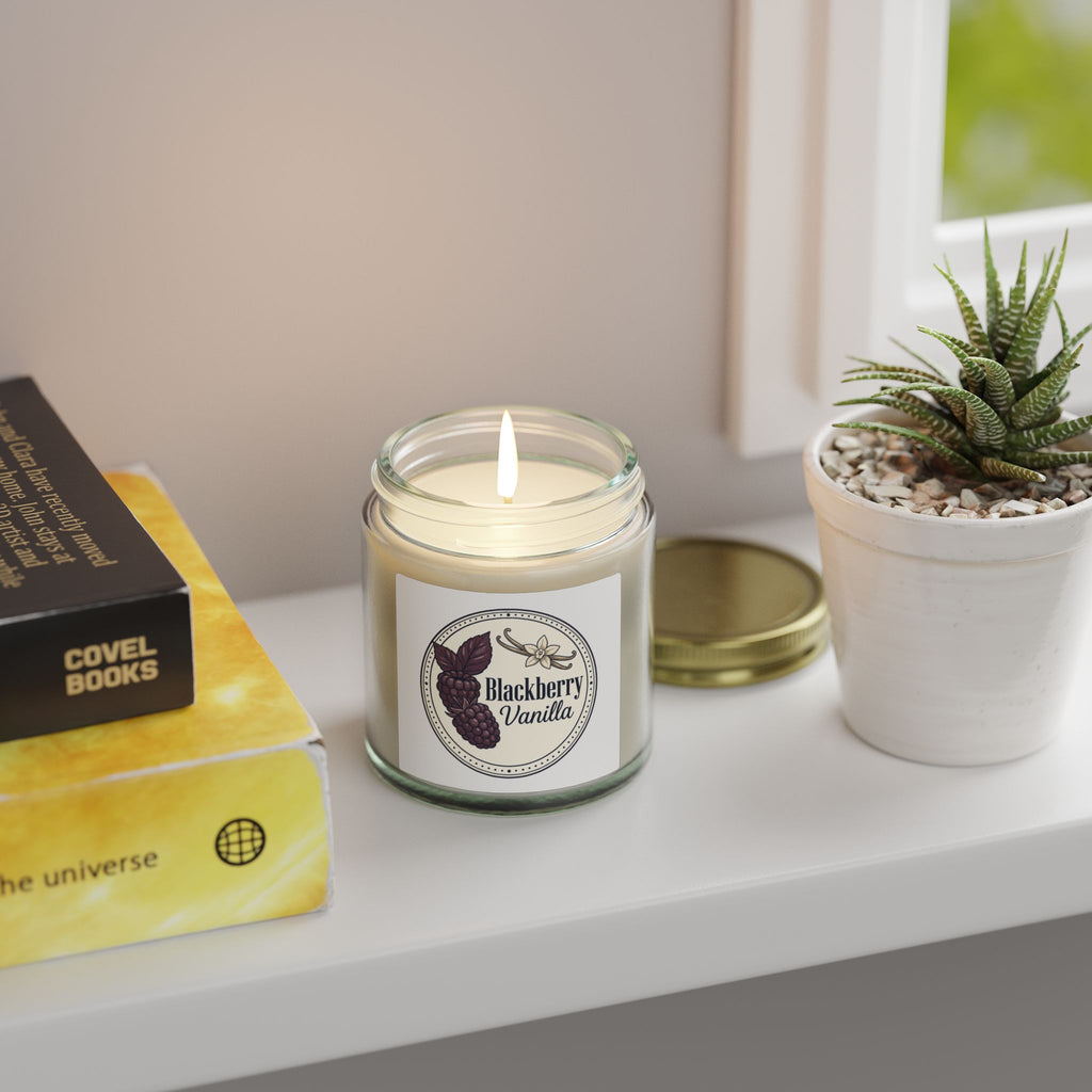 Blackberry Vanilla Scented Candle — Coconut Apricot Wax (4oz & 9oz)