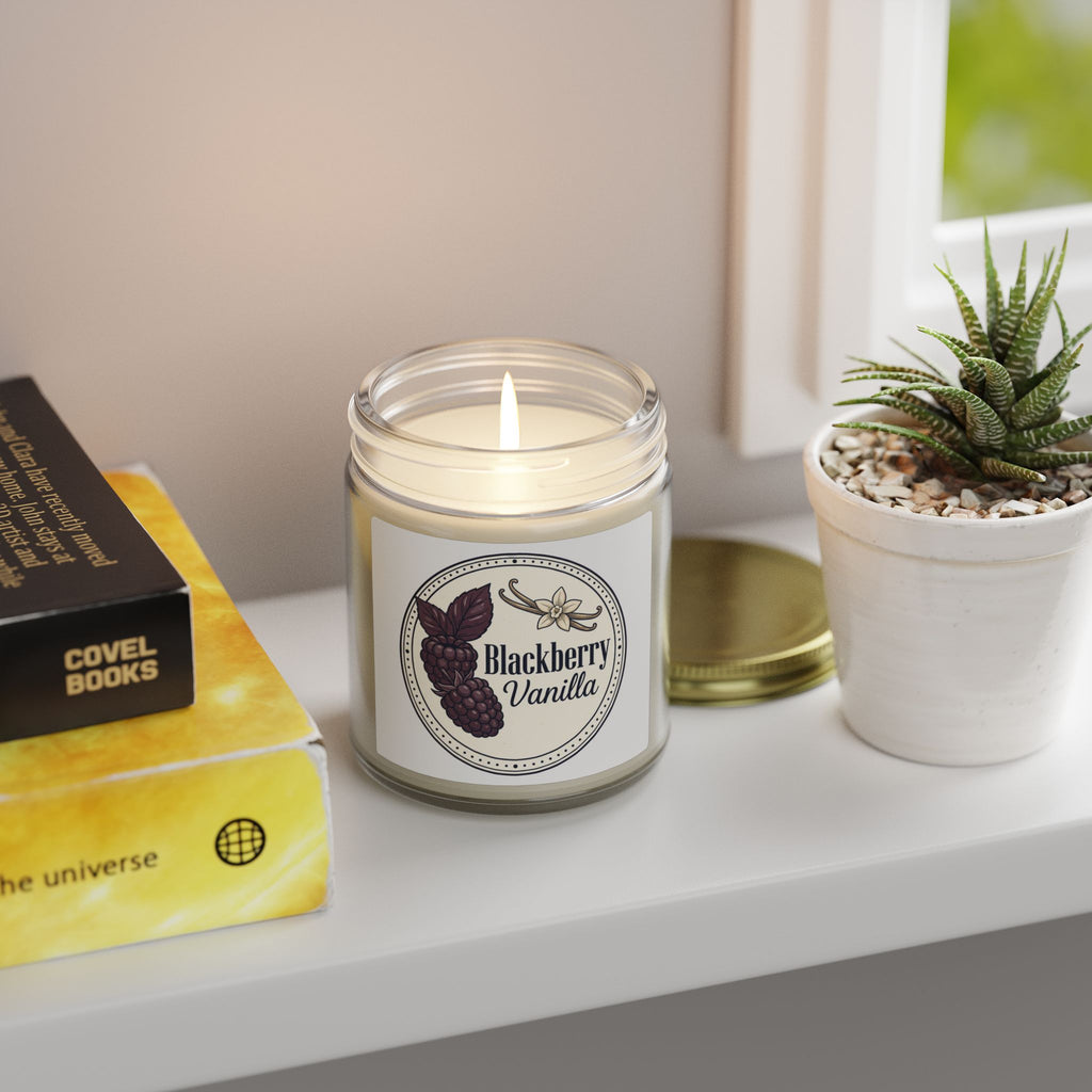 Blackberry Vanilla Scented Candle — Coconut Apricot Wax (4oz & 9oz)