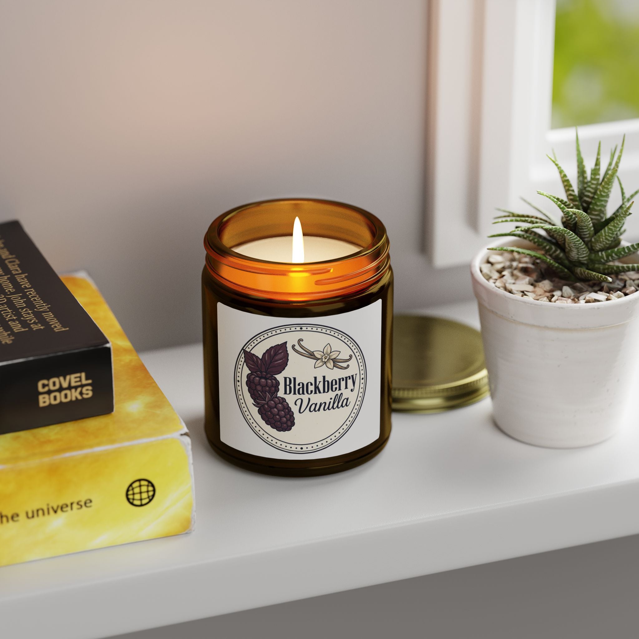 Blackberry Vanilla Scented Candle — Coconut Apricot Wax (4oz & 9oz)