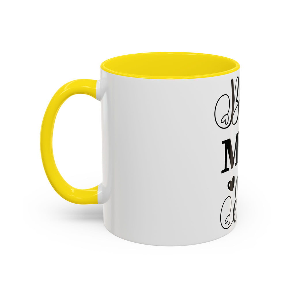 Best Mom Ever Accent Coffee Mug – Mother’s Day Gift, Black Heart Design (11/15oz)