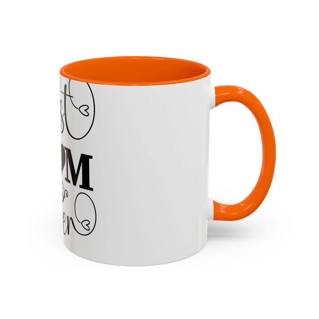 Best Mom Ever Accent Coffee Mug – Mother’s Day Gift, Black Heart Design (11/15oz)