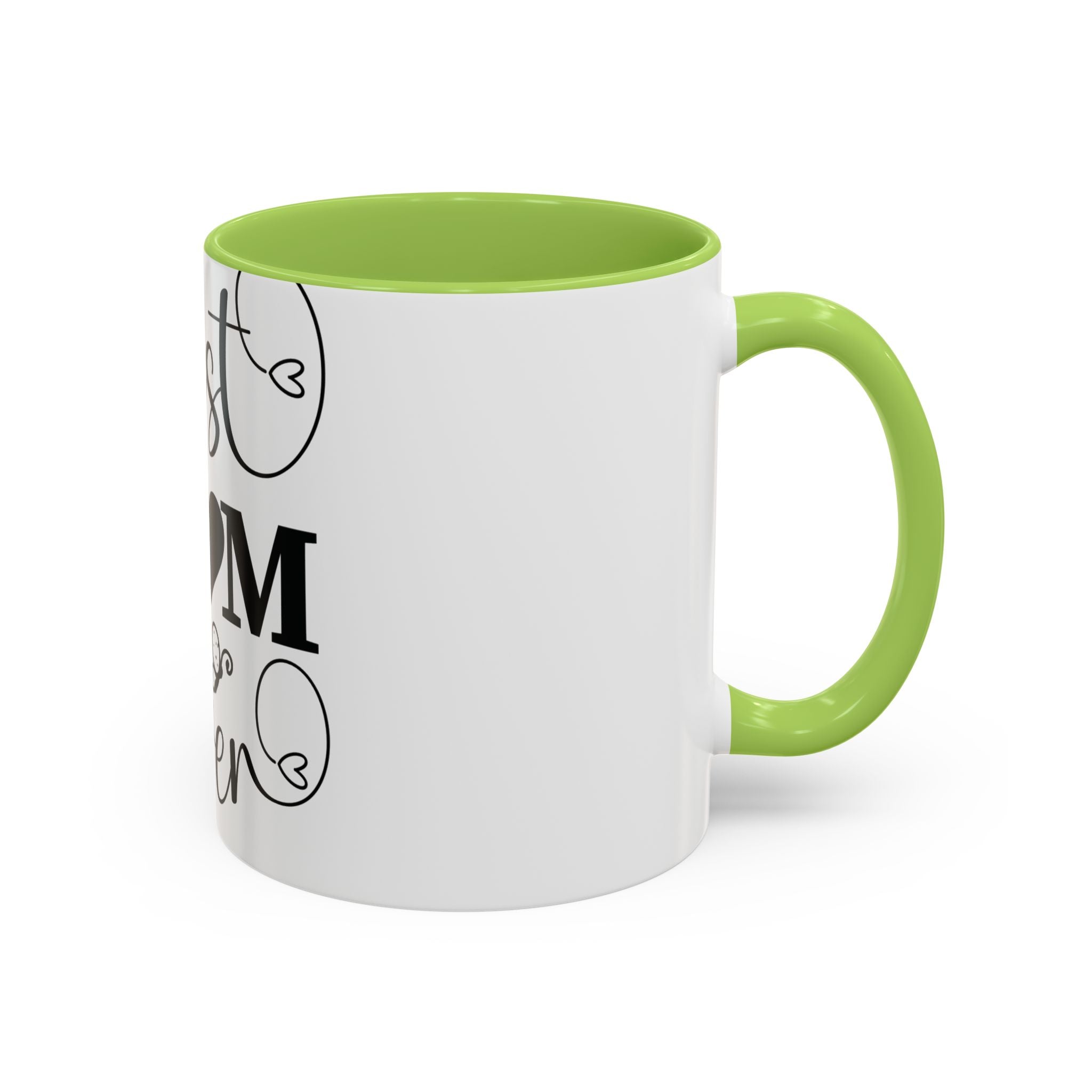 Best Mom Ever Accent Coffee Mug – Mother’s Day Gift, Black Heart Design (11/15oz)