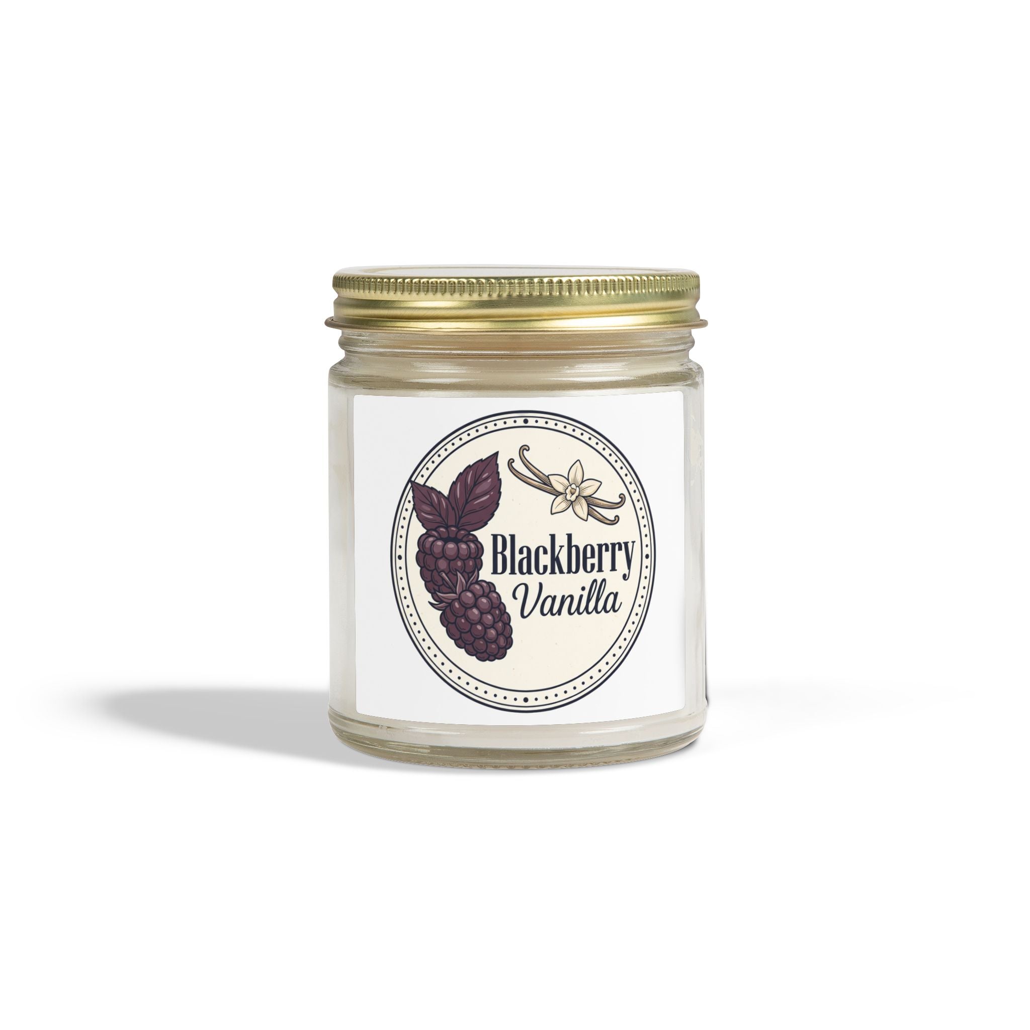 Blackberry Vanilla Scented Candle — Coconut Apricot Wax (4oz & 9oz)