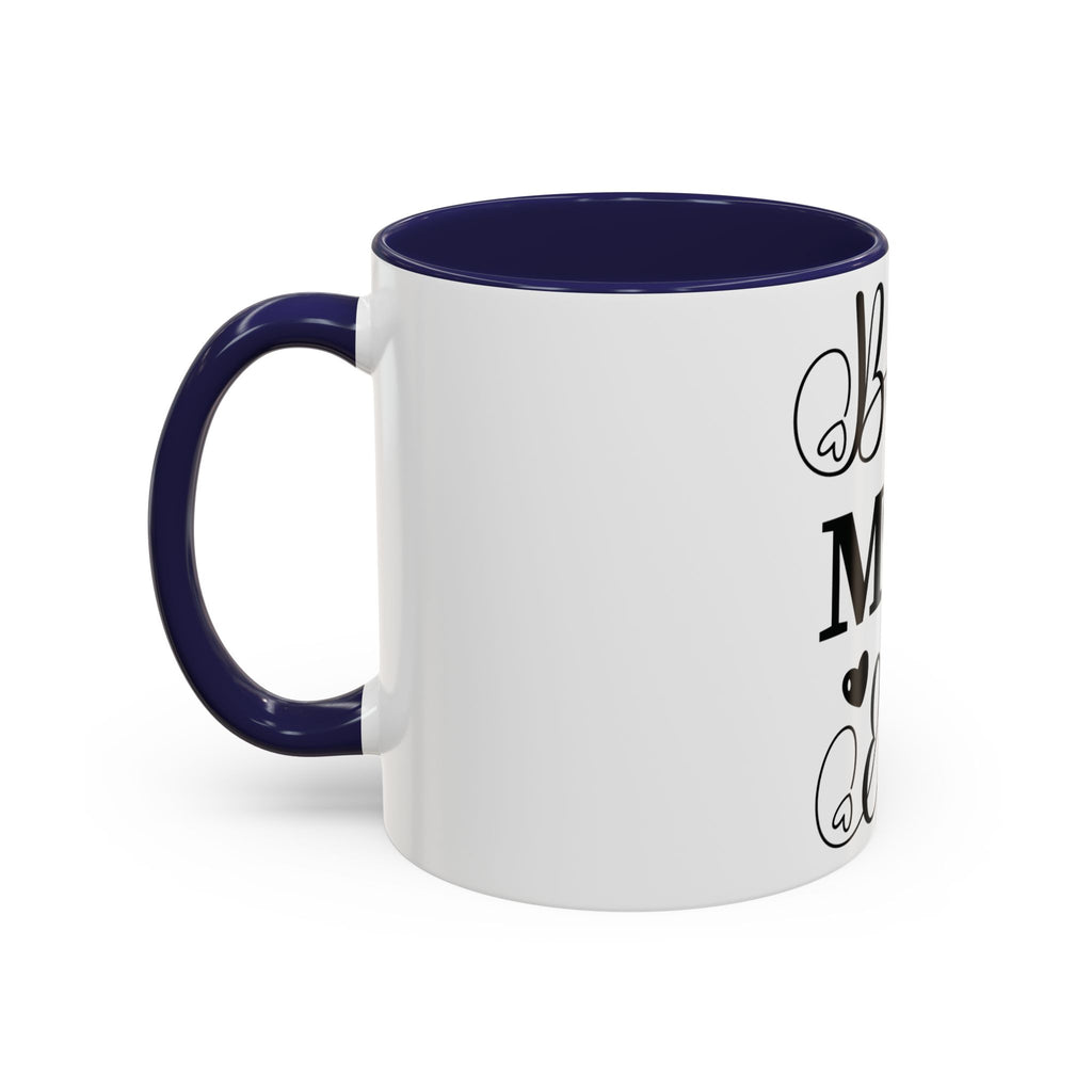 Best Mom Ever Accent Coffee Mug – Mother’s Day Gift, Black Heart Design (11/15oz)
