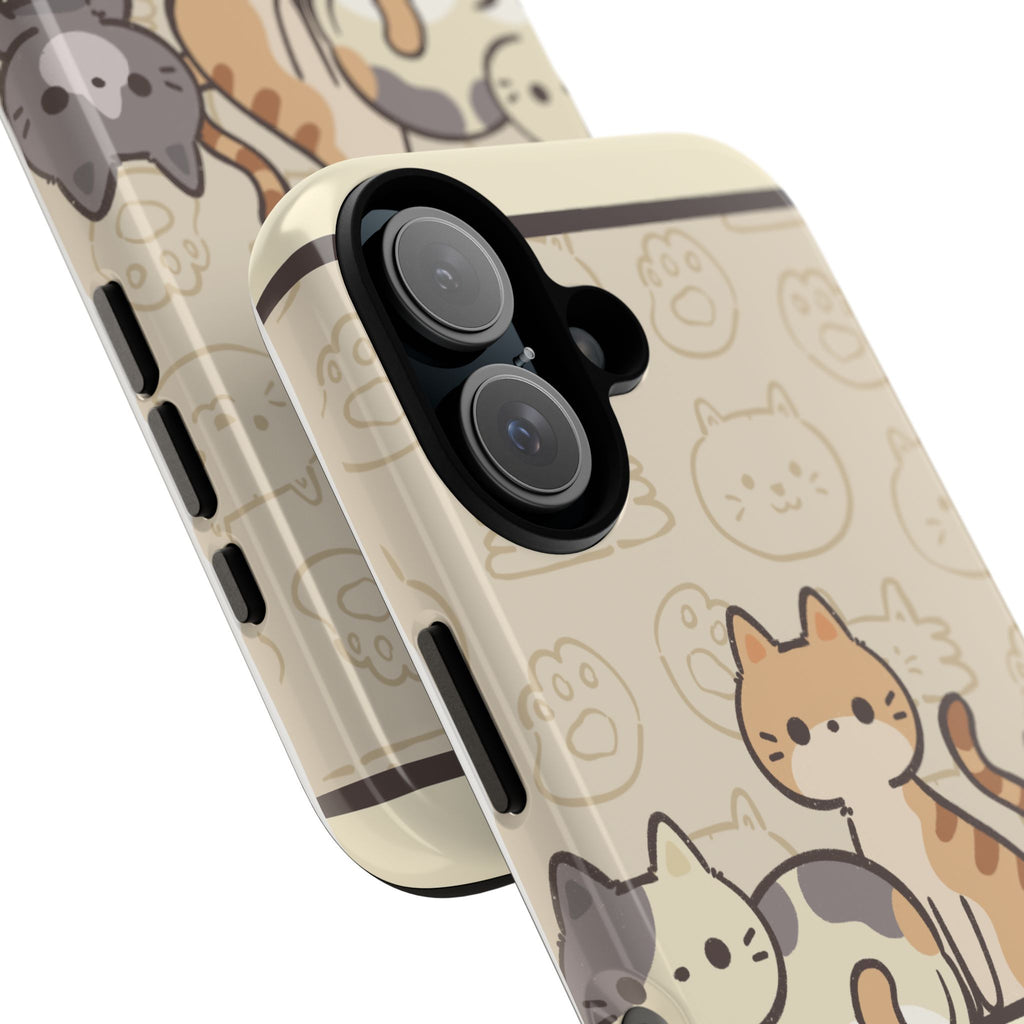Cute Cats "Don't Touch My Phone" Protective Phone Case