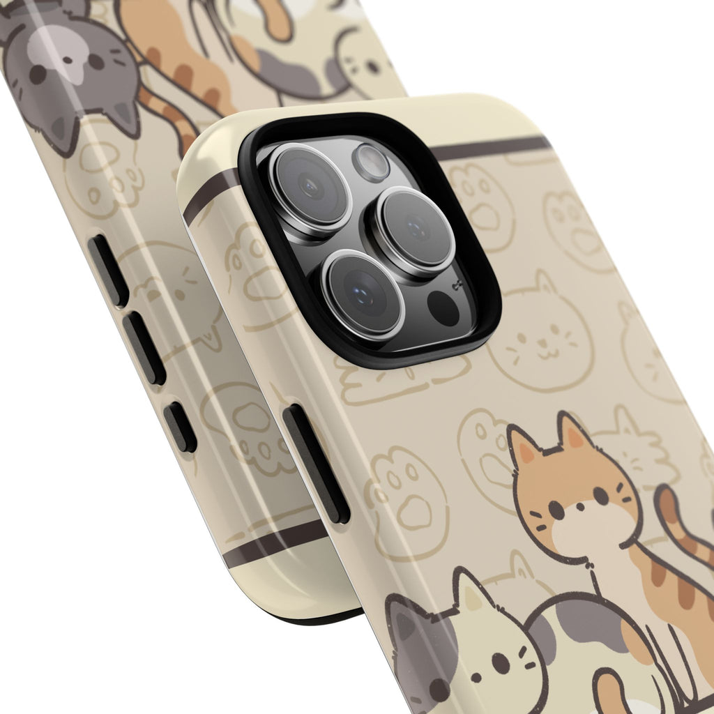 Cute Cats "Don't Touch My Phone" Protective Phone Case