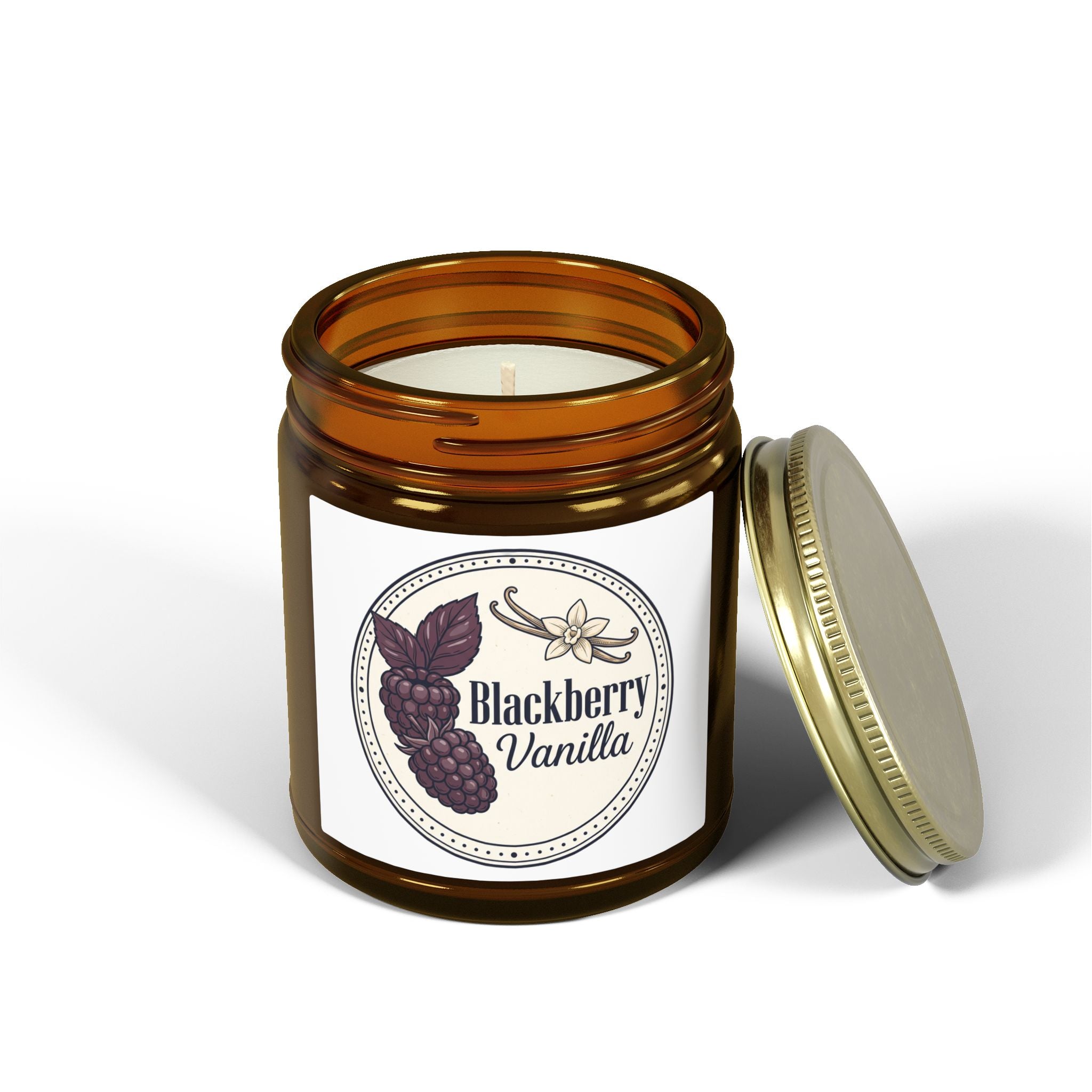 Blackberry Vanilla Scented Candle — Coconut Apricot Wax (4oz & 9oz)