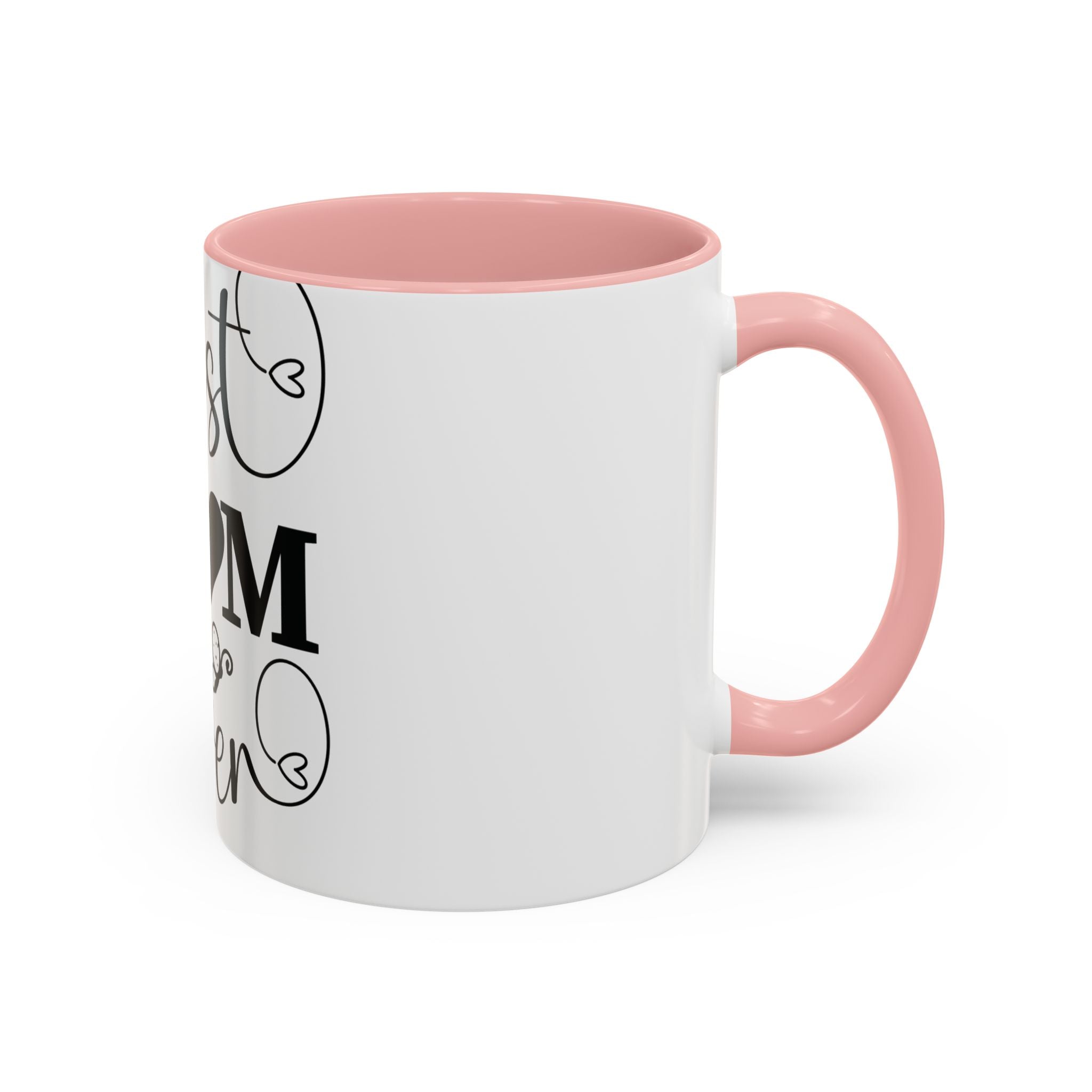 Best Mom Ever Accent Coffee Mug – Mother’s Day Gift, Black Heart Design (11/15oz)