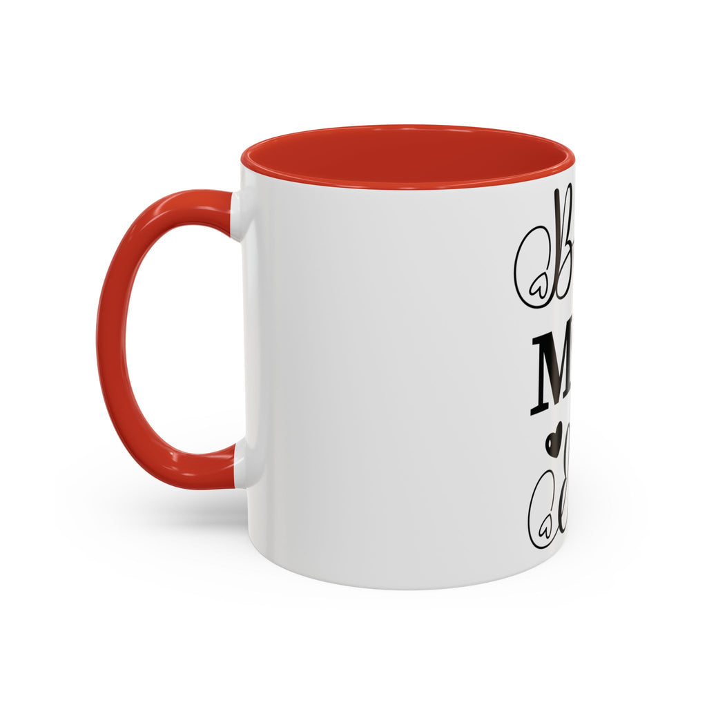 Best Mom Ever Accent Coffee Mug – Mother’s Day Gift, Black Heart Design (11/15oz)