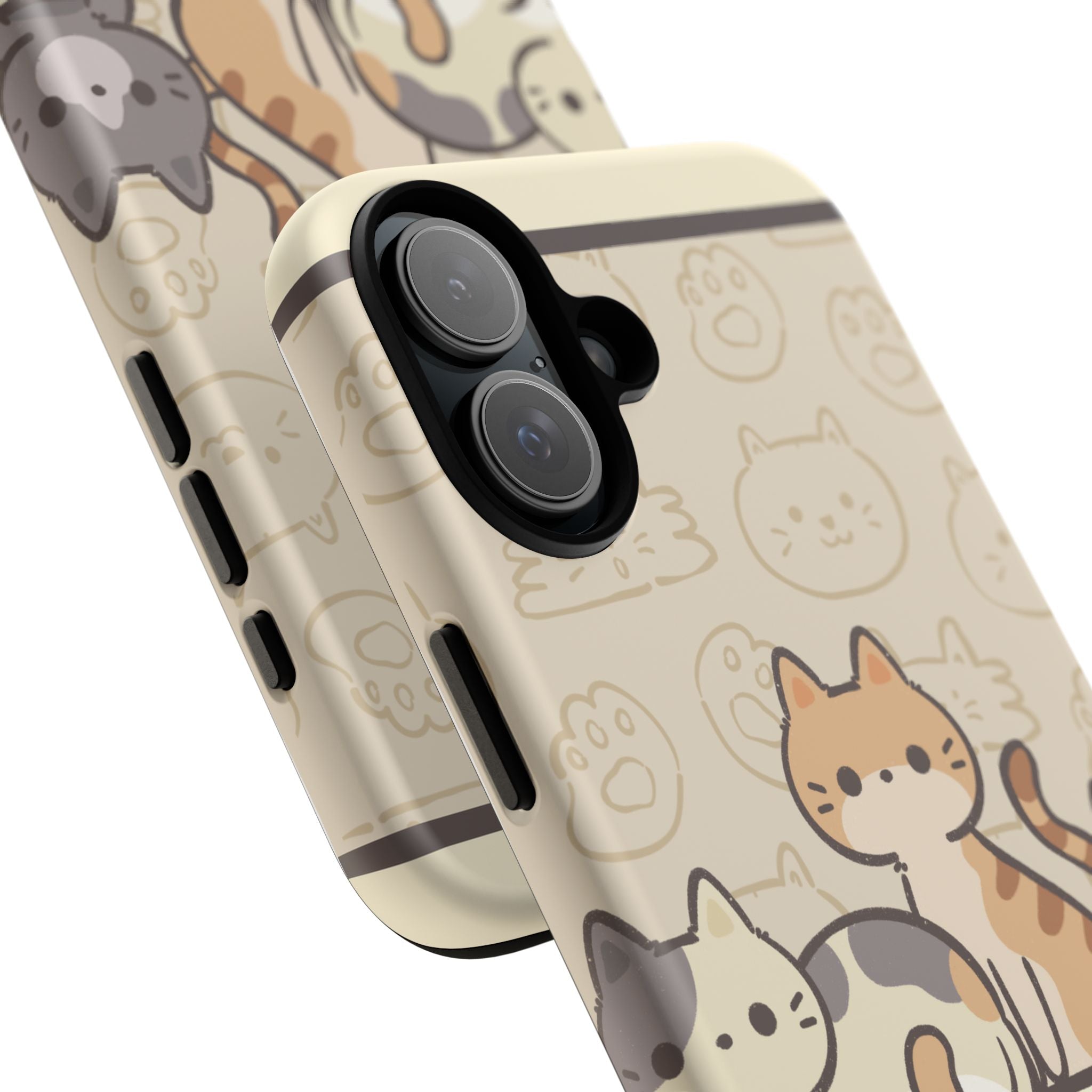 Cute Cats "Don't Touch My Phone" Protective Phone Case