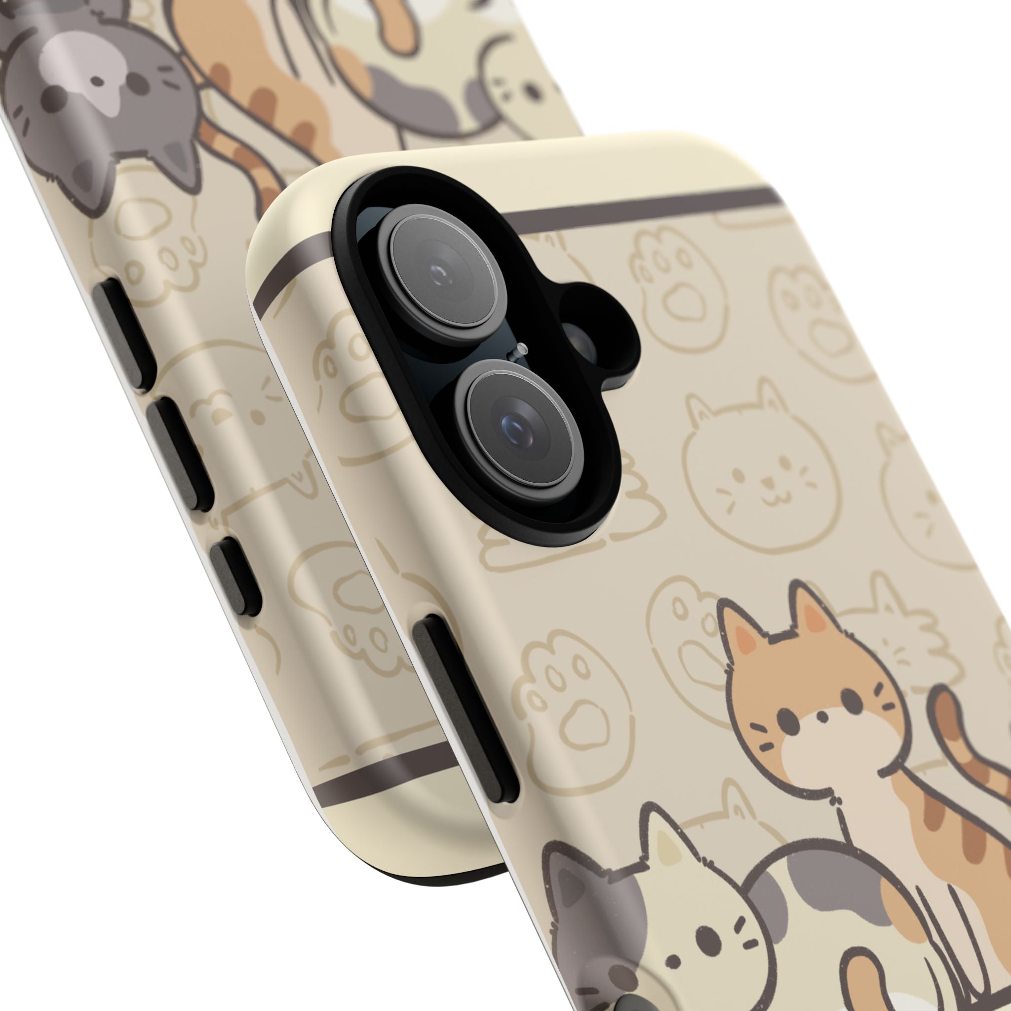 Cute Cats "Don't Touch My Phone" Protective Phone Case