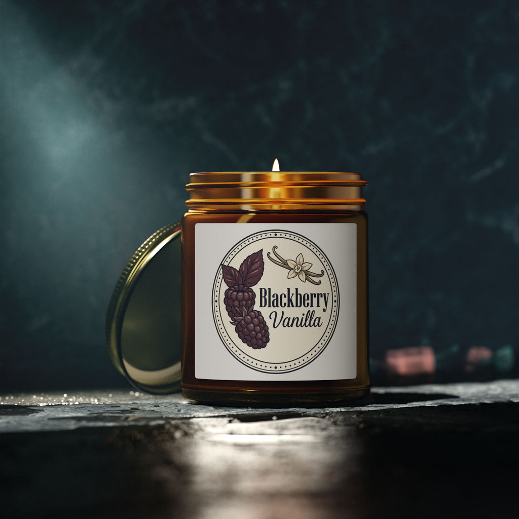Blackberry Vanilla Scented Candle — Coconut Apricot Wax (4oz & 9oz)