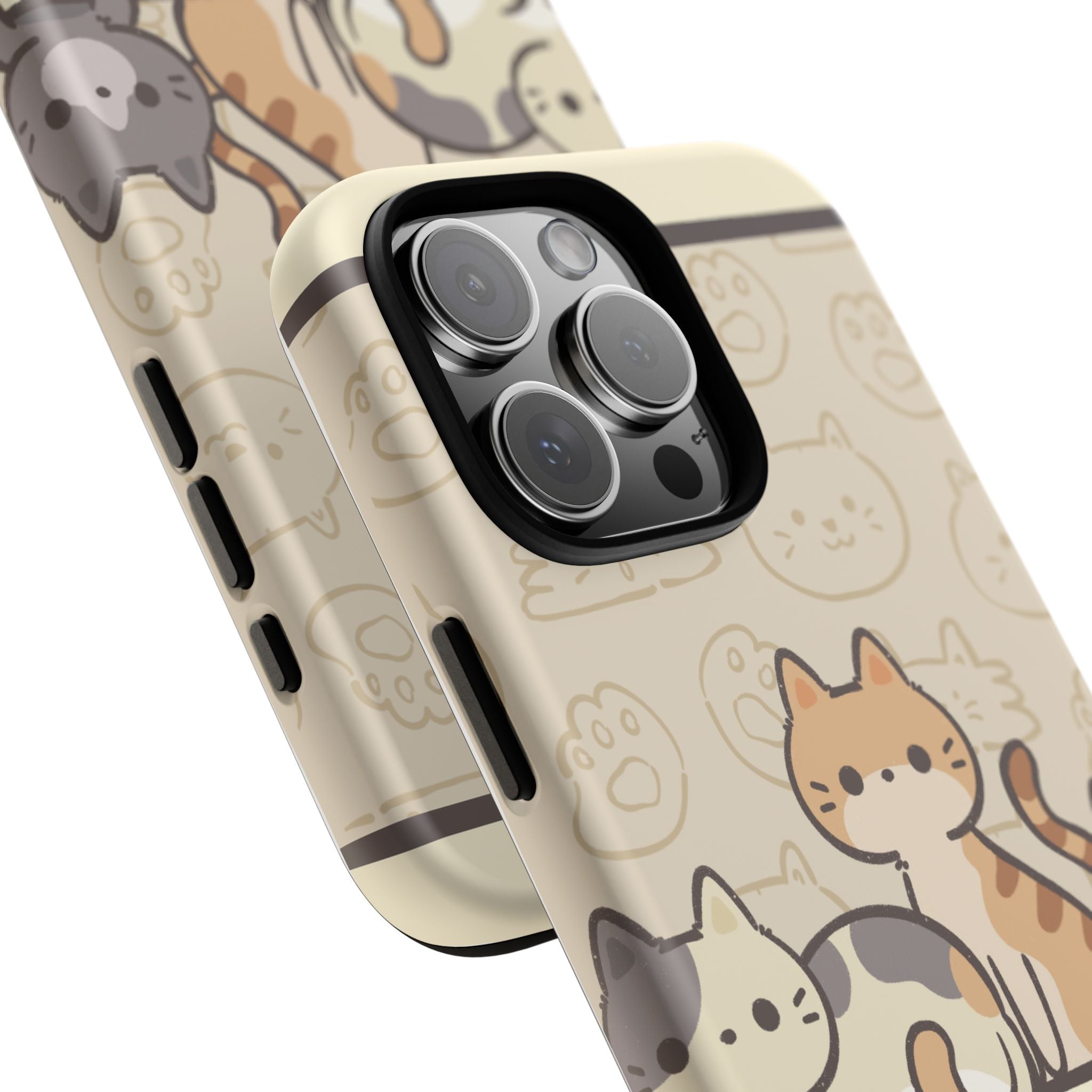 Cute Cats "Don't Touch My Phone" Protective Phone Case