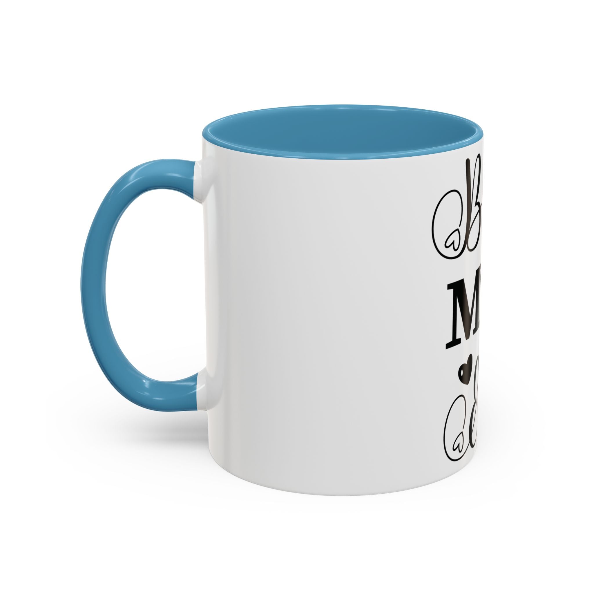 Best Mom Ever Accent Coffee Mug – Mother’s Day Gift, Black Heart Design (11/15oz)