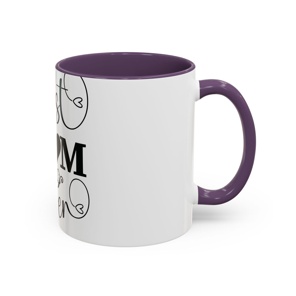 Best Mom Ever Accent Coffee Mug – Mother’s Day Gift, Black Heart Design (11/15oz)