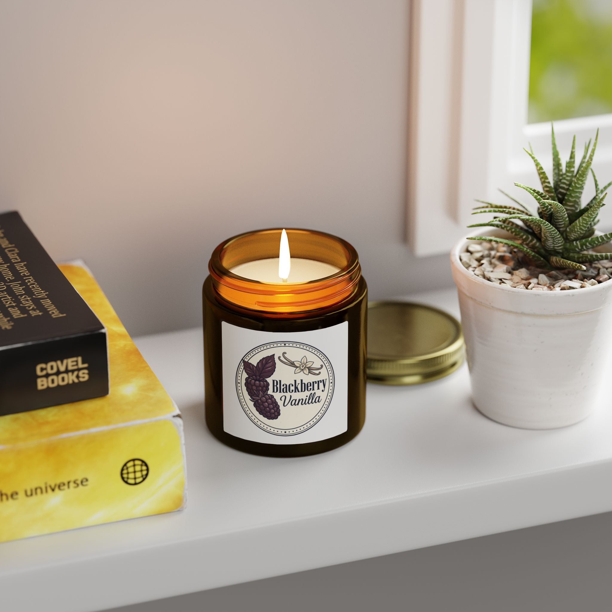Blackberry Vanilla Scented Candle — Coconut Apricot Wax (4oz & 9oz)