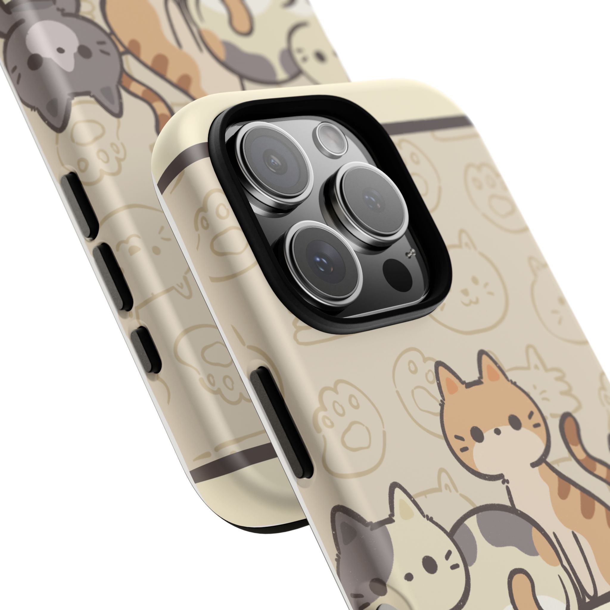 Cute Cats "Don't Touch My Phone" Protective Phone Case