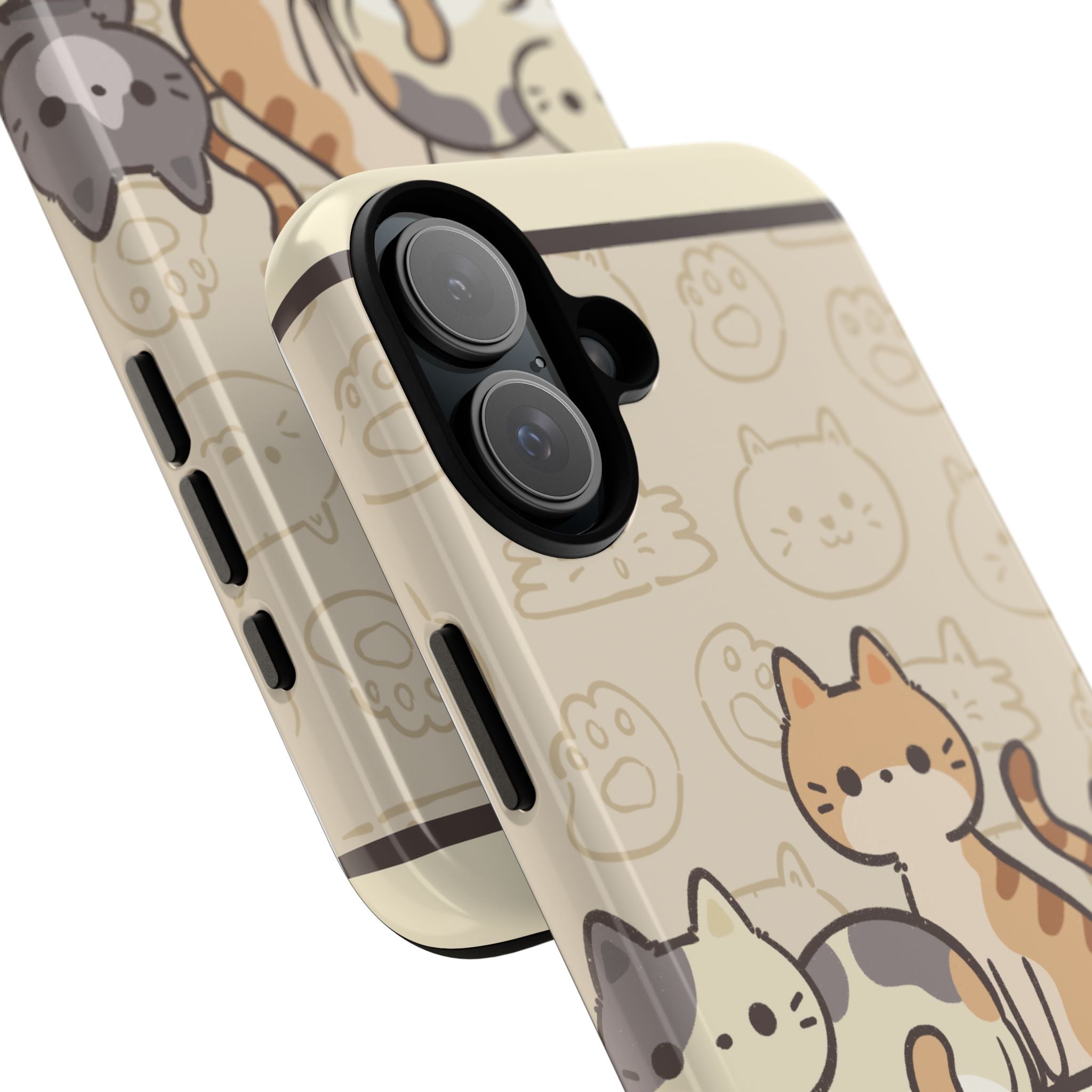 Cute Cats "Don't Touch My Phone" Protective Phone Case